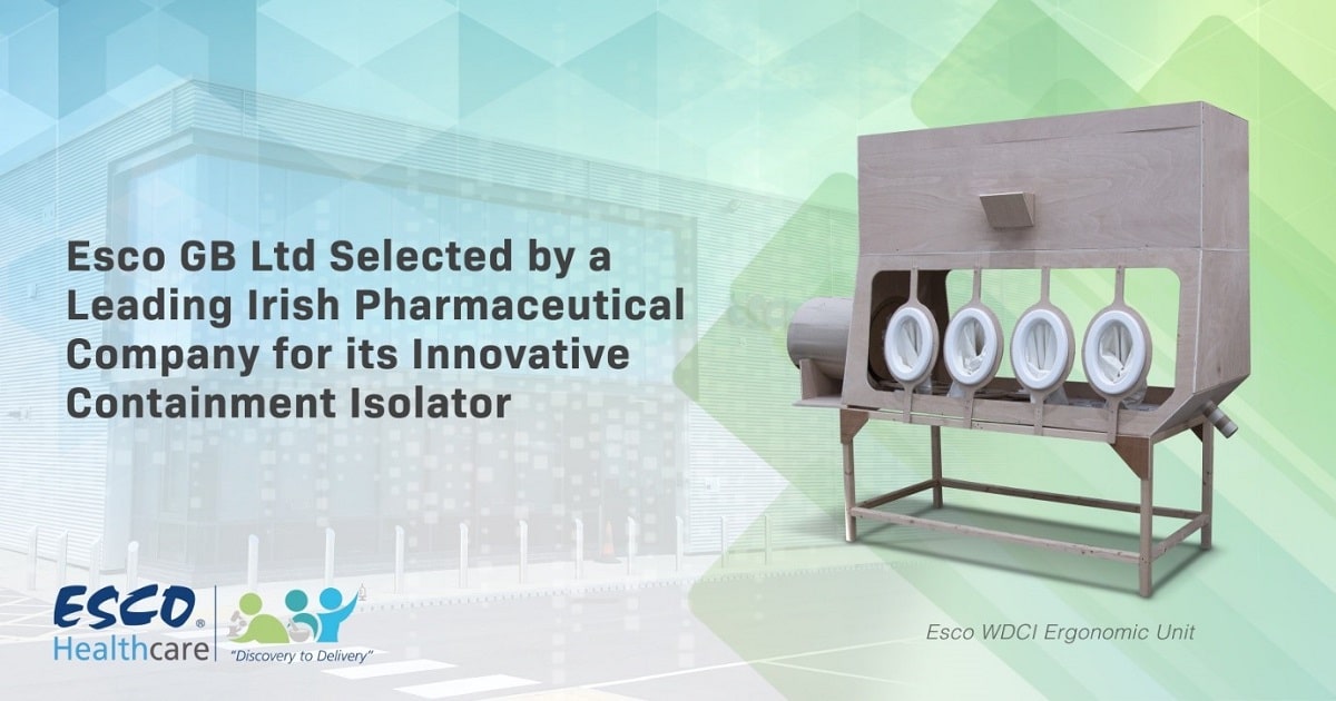ESCO GB LTD由一家领先的爱尔兰制药公司选择了创新的遏制隔离器